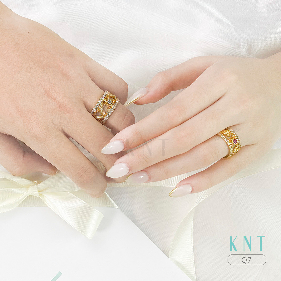Nhẫn cưới rồng phụng Q7 phù hợp với đa dạng dáng tay