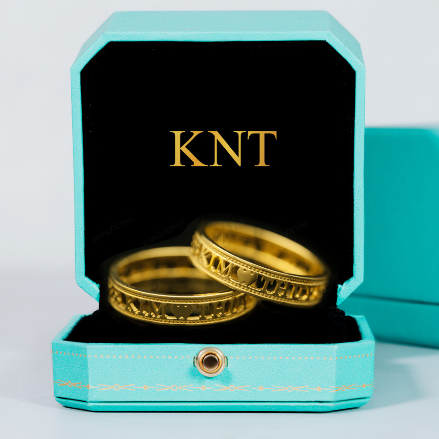 Nhẫn cưới F310 thiết kế độc quyền theo tên cặp đôi