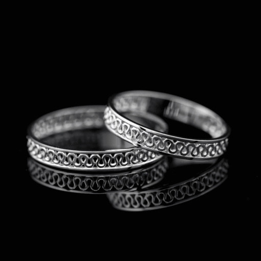 Nhẫn cặp vàng CV27 chế tác từ vàng 10K, thiết kế hiện đại