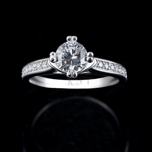 Nhẫn đính hôn R308 đính đá chủ 4 chấu sang trọng và tinh tế