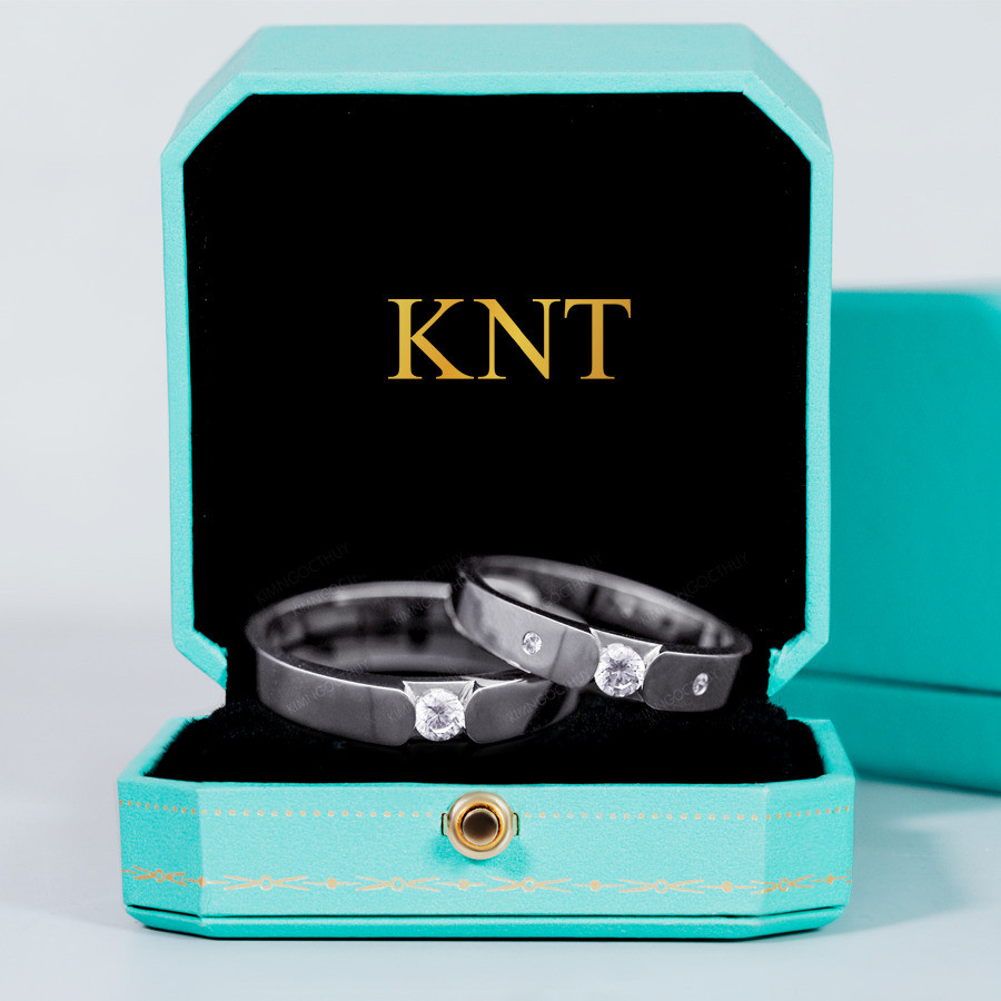 Nhẫn cưới S90 màu vàng trắng thanh lịch