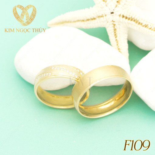 Nhẫn cưới F109 bản lớn cá tính và mạnh mẽ
