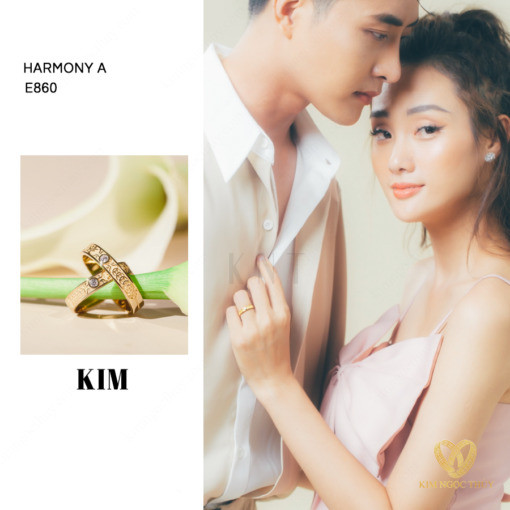Nhẫn cưới Harmony A E860 phù hợp với cặp đôi yêu thích sự thanh lịch