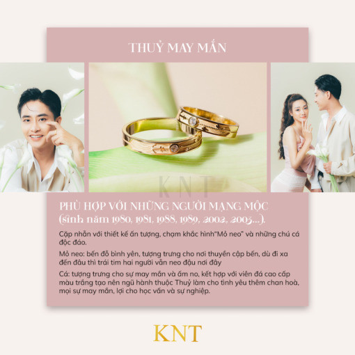 Nhẫn cưới Harmony A E865 Thuỷ may mắn