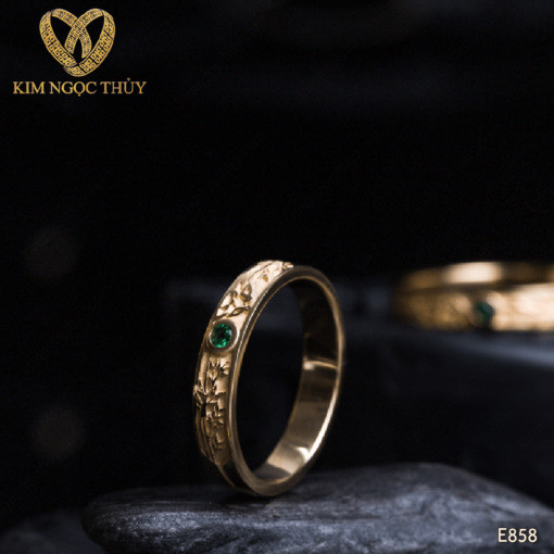 Nhẫn cưới Harmony E858 chạm khắc tinh tế và sắc nét