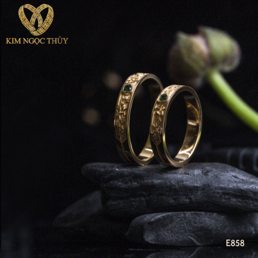 Nhẫn cưới Harmony E858 chất liệu vàng sang trọng
