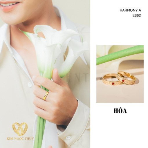 Nhẫn cưới Harmony E862 là dòng nhẫn phong thuỷ hợp mệnh vợ chồng