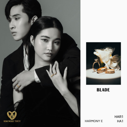 Nhẫn cưới Harmony E Blade HA1 + HAR1 phù hợp với đa dạng phong cách