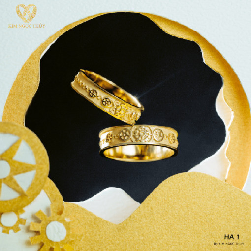 Nhẫn cưới Harmony E Blade HA1 + HAR1 thiết kế bản lớn mạnh mẽ