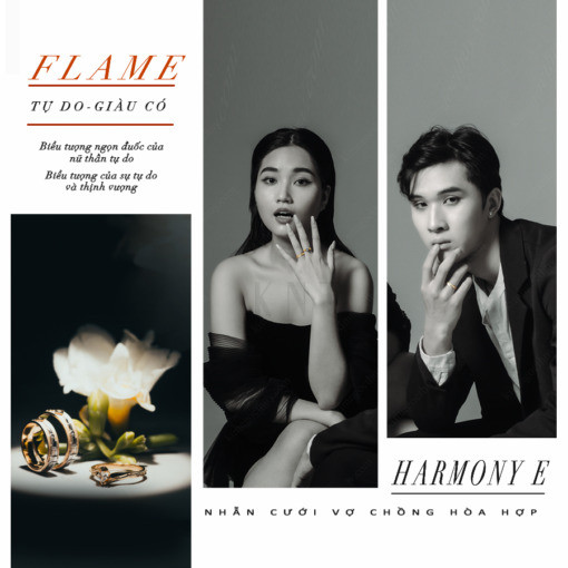 Nhẫn cưới Harmony E Flame HA4 + HAR4 mang lại niềm tin về cuộc sống hạnh phúc