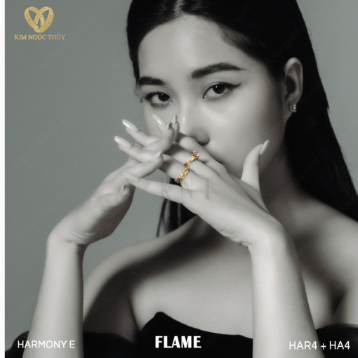 Nhẫn cưới Harmony E Flame HA4 + HAR4 nhẫn nữ gài hoà và mềm mại
