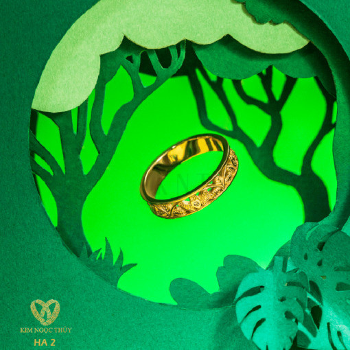 Nhẫn cưới Harmony E Forest HA2 + HAR2 được thiết kế từ sự xum xuê của rừng Amazon