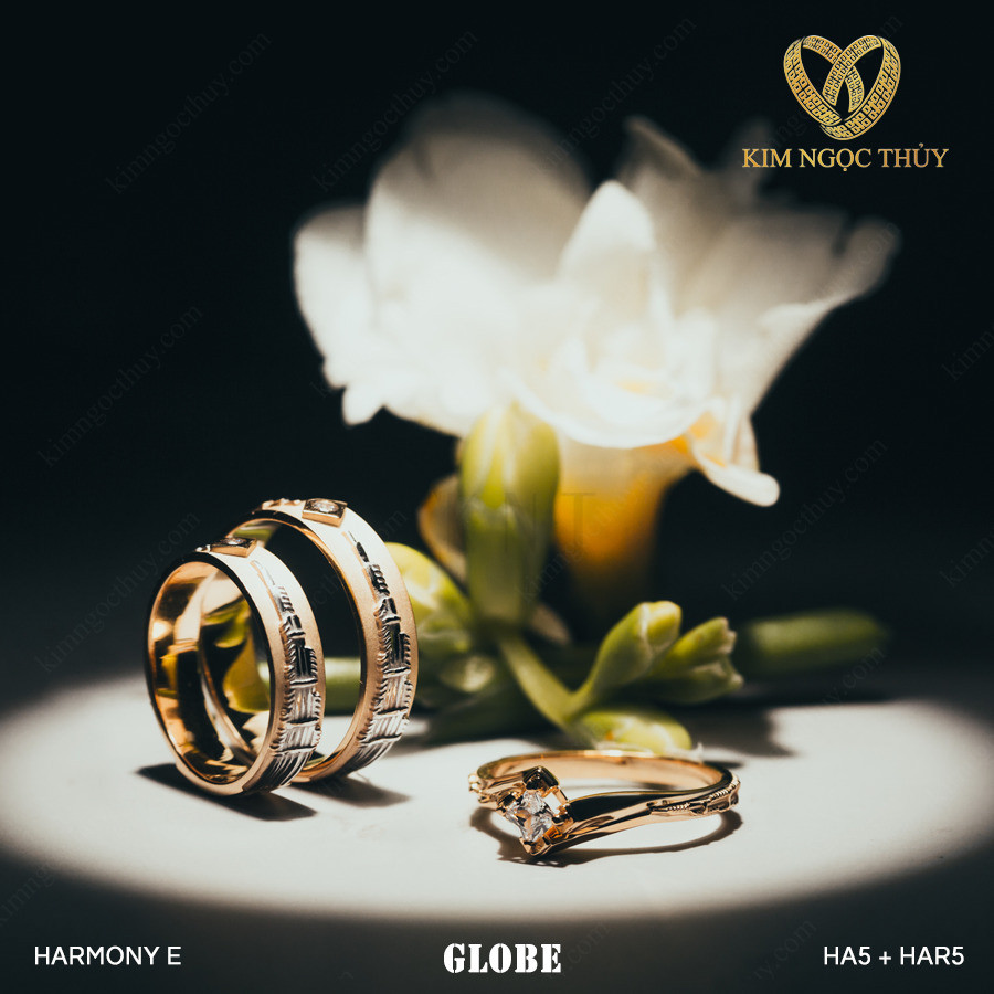 Nhẫn cưới Harmony E Globe HA5 + HAR5: An toàn và phát triển