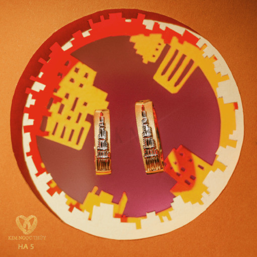 Nhẫn cưới Harmony E Globe HA5 + HAR5 thiết kế hoa văn đồng điệu