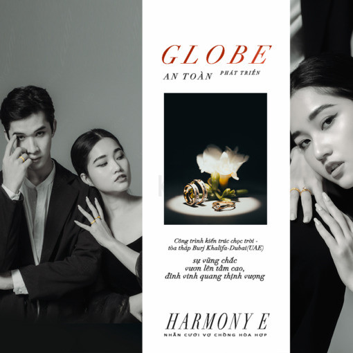 Nhẫn cưới Harmony E Globe HA5 + HAR5 phù hợp với đa dạng cặp đôi