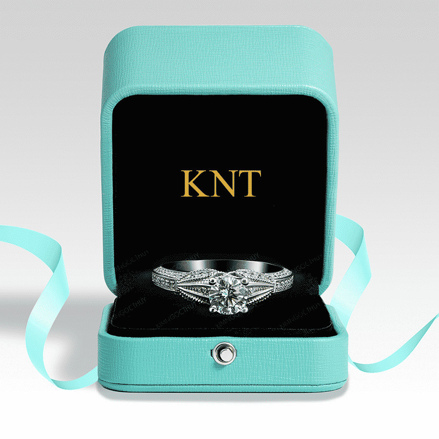 Nhẫn đính hôn R253 đính đá chủ lớn thiết kế cổ điển