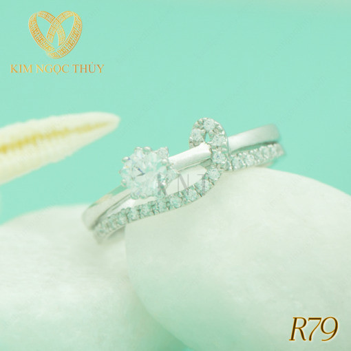 Nhẫn đính hôn R79 thiết kế thanh mảnh phù hợp nhiều phong cách