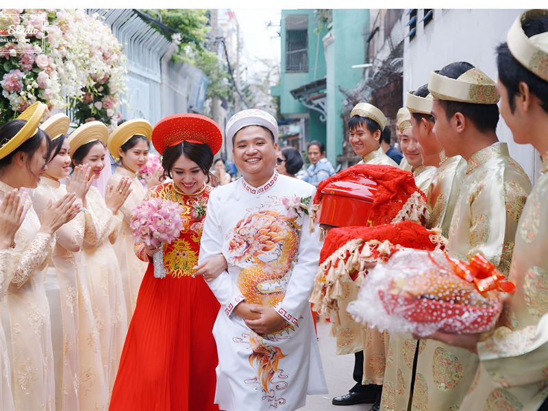 Gộp lễ ăn hỏi đón dâu: Tiết kiệm thời gian, trọn vẹn ý nghĩa.
