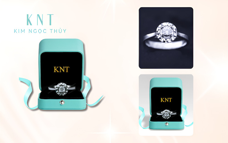Chiếc nhẫn kim cương lấp lánh với kích thước số ly đẹp theo phong thủy.