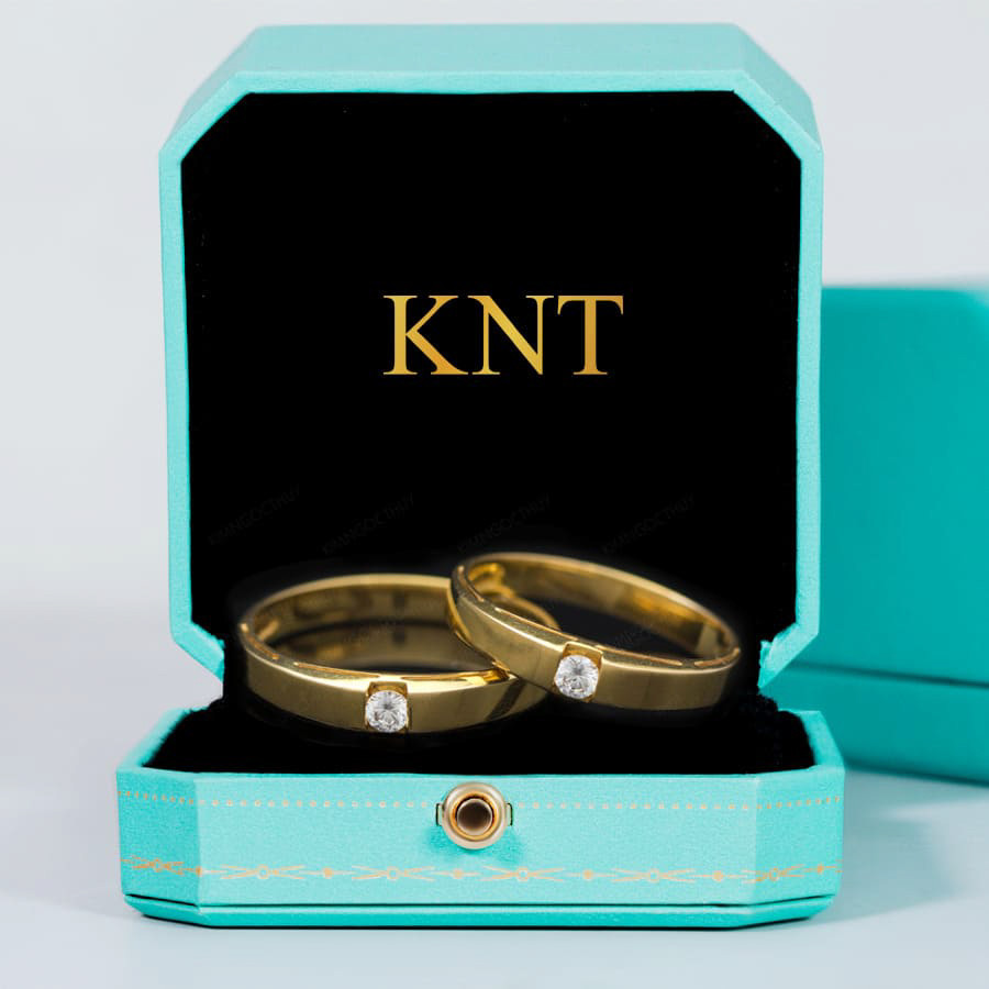 Nhẫn cưới E13 màu vàng sang trọng và cá tính