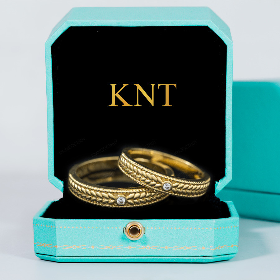 Nhẫn cưới F201 màu vàng vàng sang trọng