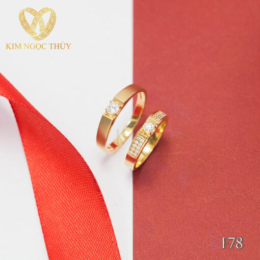 Nhẫn cưới F78 nhân nam mạnh mẽ và tối giản