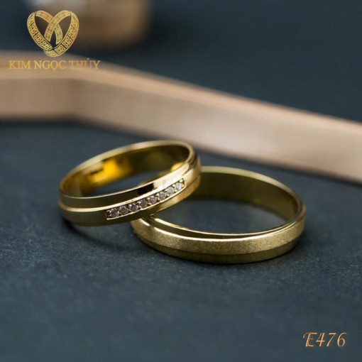Nhẫn cưới E476 phù hợp cặp đôi yêu thích sự thanh lịch