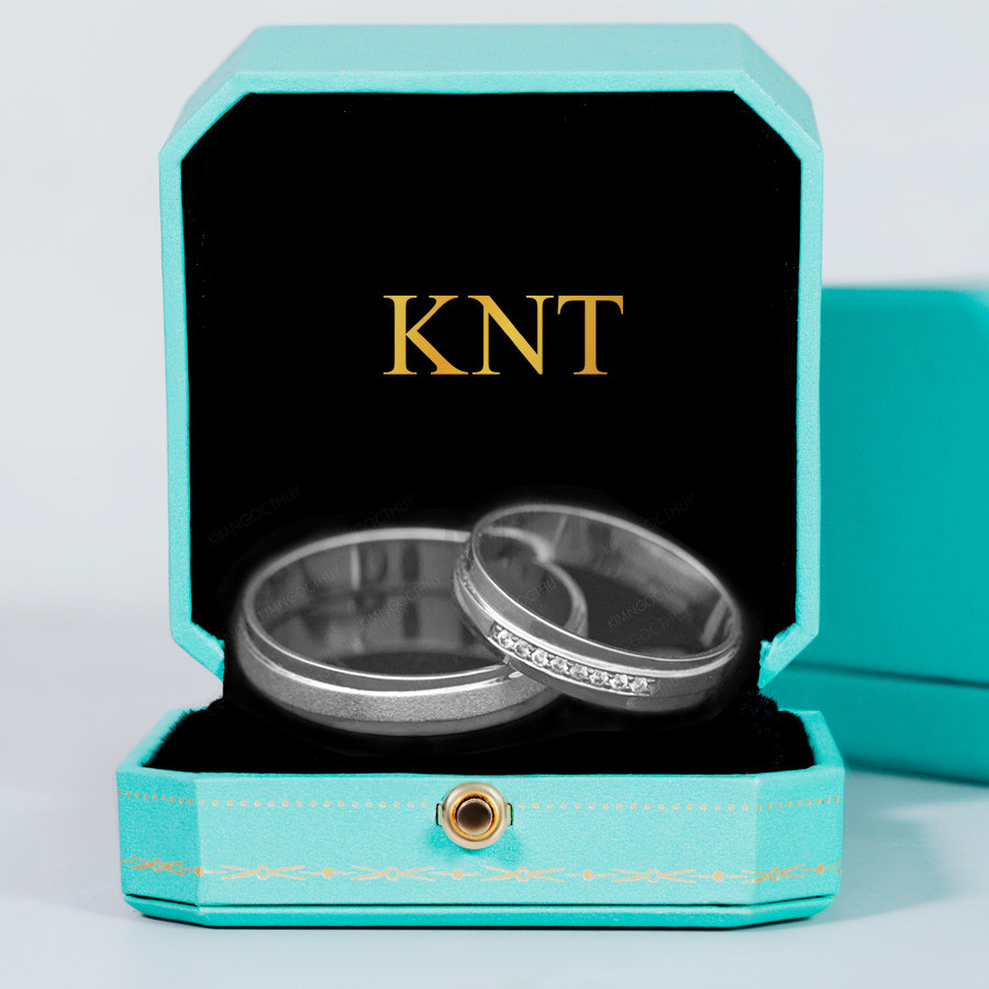 Nhẫn cưới E476 màu vàng trắng