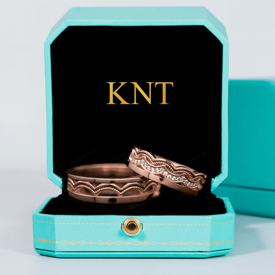 Nhẫn cưới F204 thiết kế tinh tế và mạnh mẽ