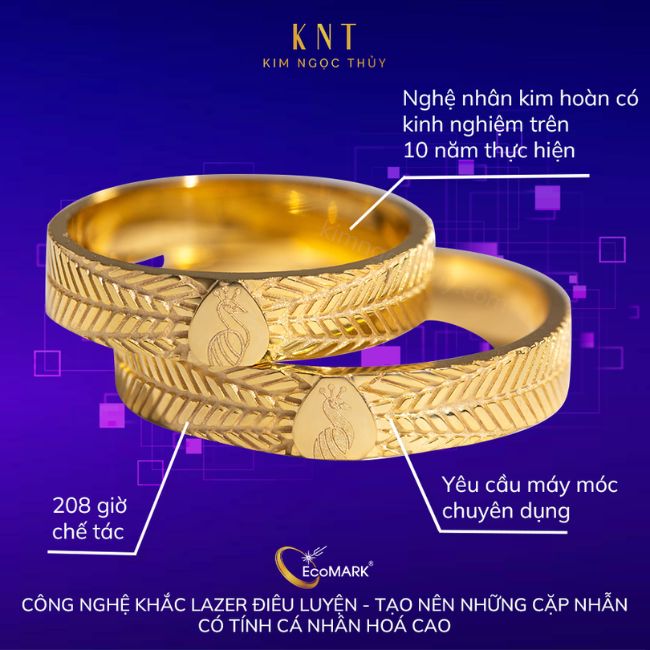 NHẪN CƯỚI KNT VỚI 16 CÔNG NGHỆ CHẾ TÁC NHIỆM MÀU