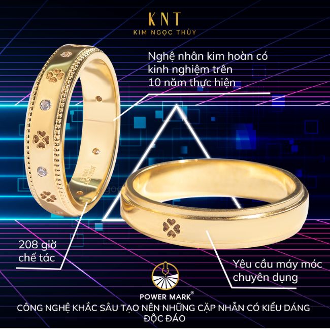 NHẪN CƯỚI KNT VỚI 16 CÔNG NGHỆ CHẾ TÁC NHIỆM MÀU