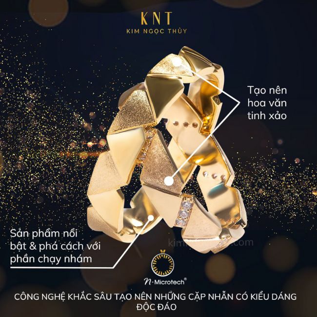 NHẪN CƯỚI KNT VỚI 16 CÔNG NGHỆ CHẾ TÁC NHIỆM MÀU