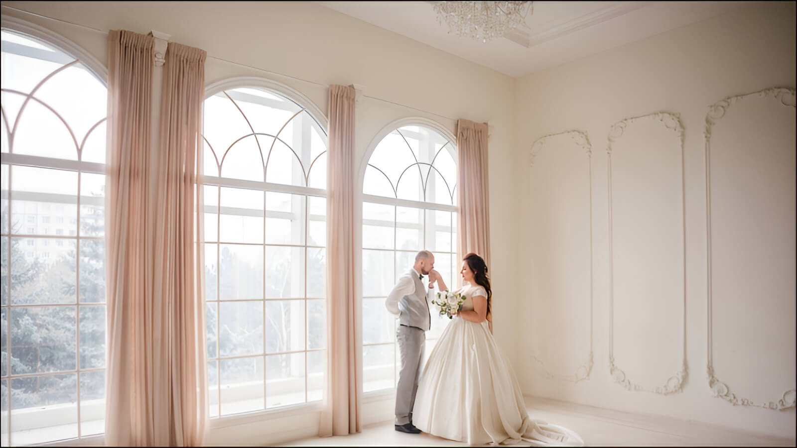 Chụp ảnh cưới phim trường là hình thức thực hiện bộ ảnh cưới trong một không gian