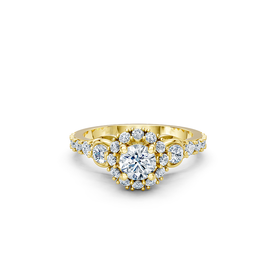 Nhẫn đính hôn R476 đá chủ lớn sang trọng và hoạ tiết tinh tế