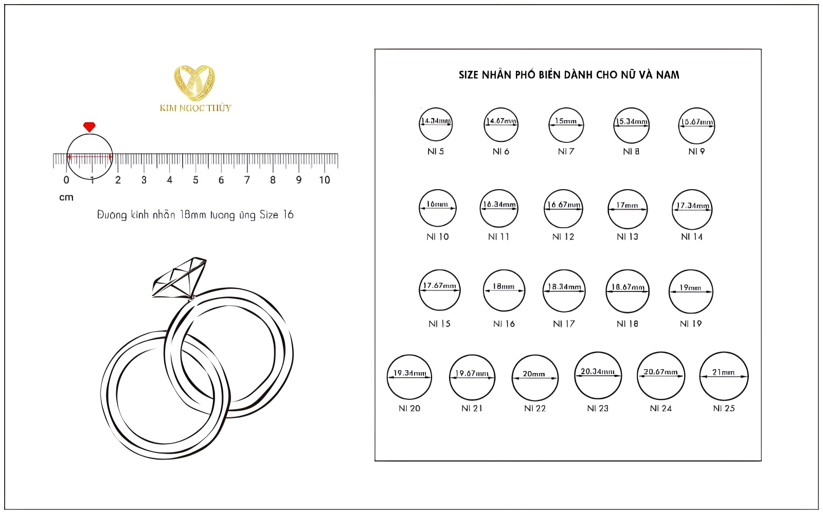 Hướng dẫn đo size nhẫn chính xác
