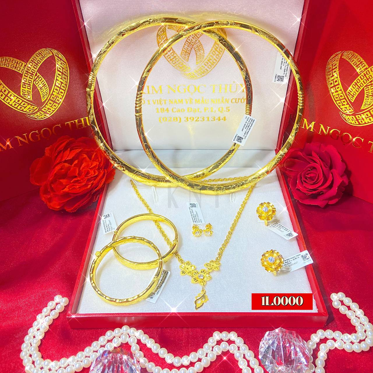 Bộ sưu tập trang sức cưới 1 lượng vàng 24K cao cấp, tinh xảo