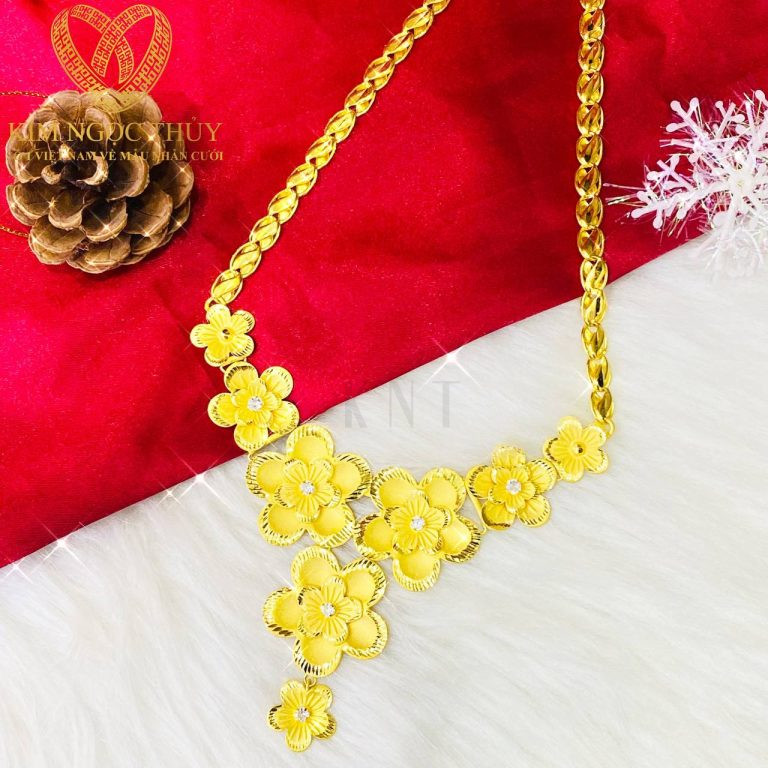 Dây chuyền hoa mai 1 lượng thiết kế đẳng cấp, bền đẹp
