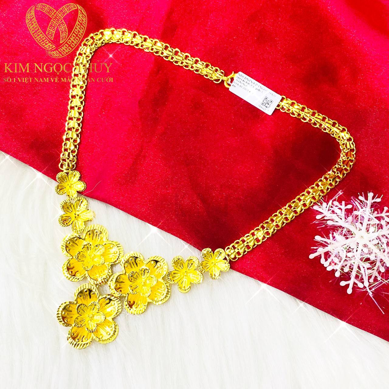 Dây chuyền hoa mai 1 lượng: Đẳng cấp, quý phái. Thiết kế hoa mai tinh tế