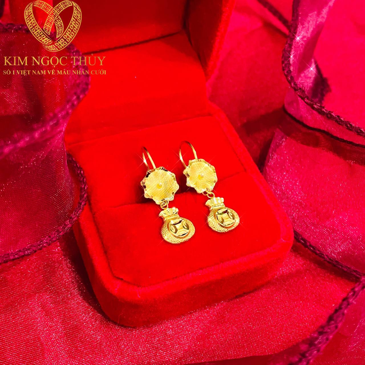 bông tai móc 5 phân - Thiết kế độc đáo, tinh tế