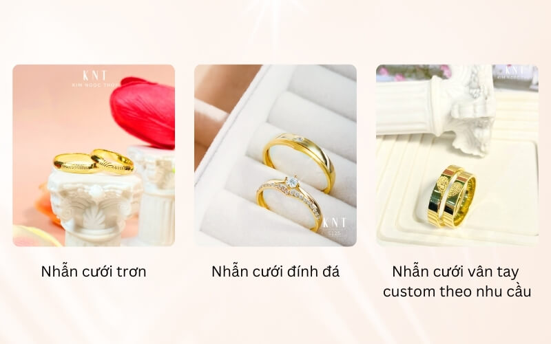 Các mẫu nhẫn cưới phổ biến hiện nay