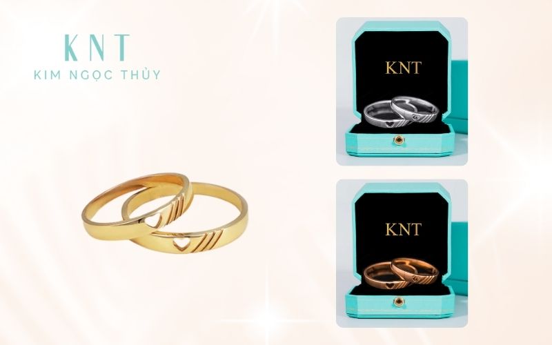 Nhẫn trơn cách điệu có thể có một số biến tấu nhỏ về kiểu dáng, tạo nên điểm nhấn ấn tượng