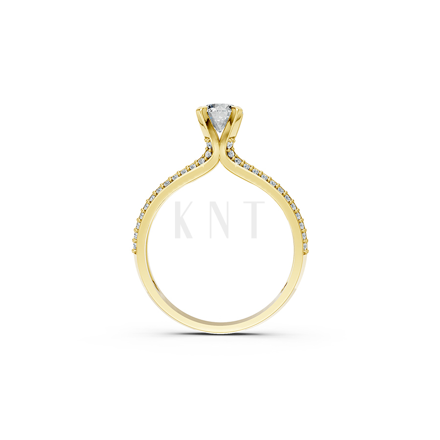 Nhẫn đính hôn R350 màu vàng vàng sang trọng