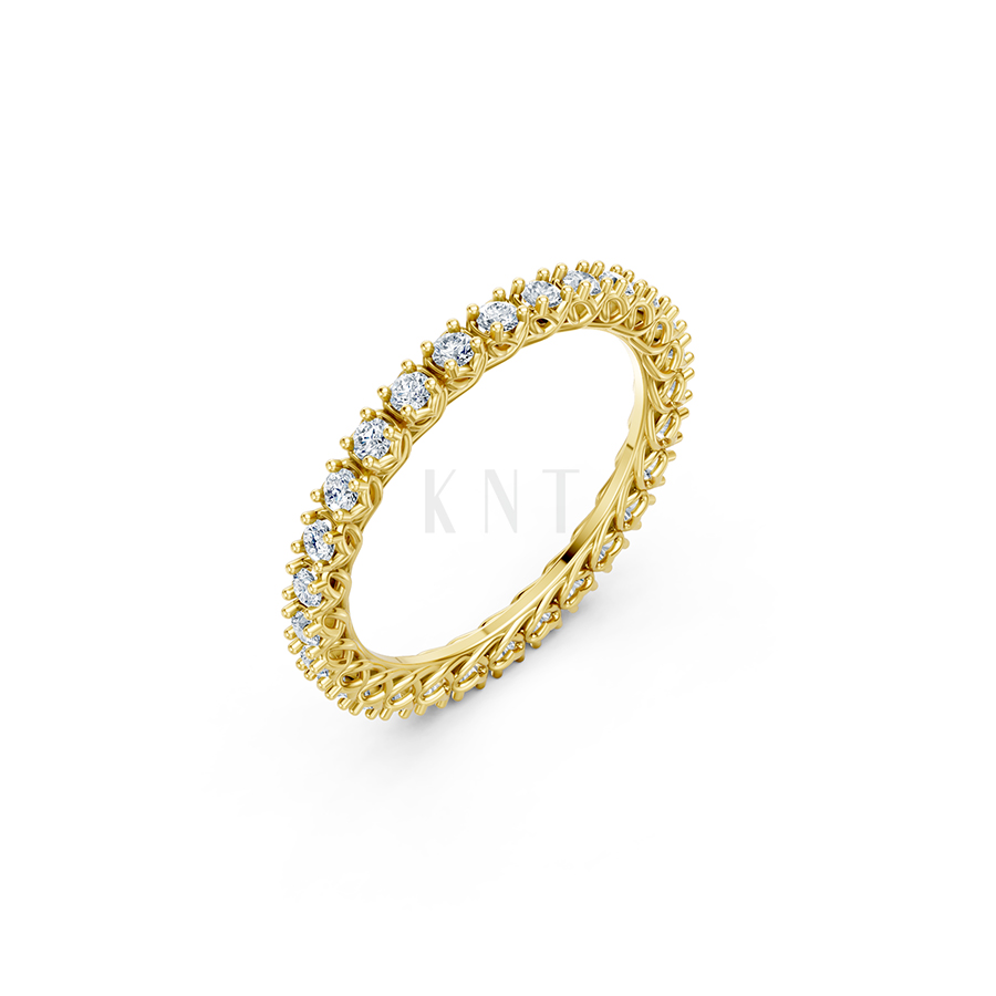 Nhẫn vĩnh cửu VC10 màu Vàng Gold thiết kế độc đáo, sang trọng