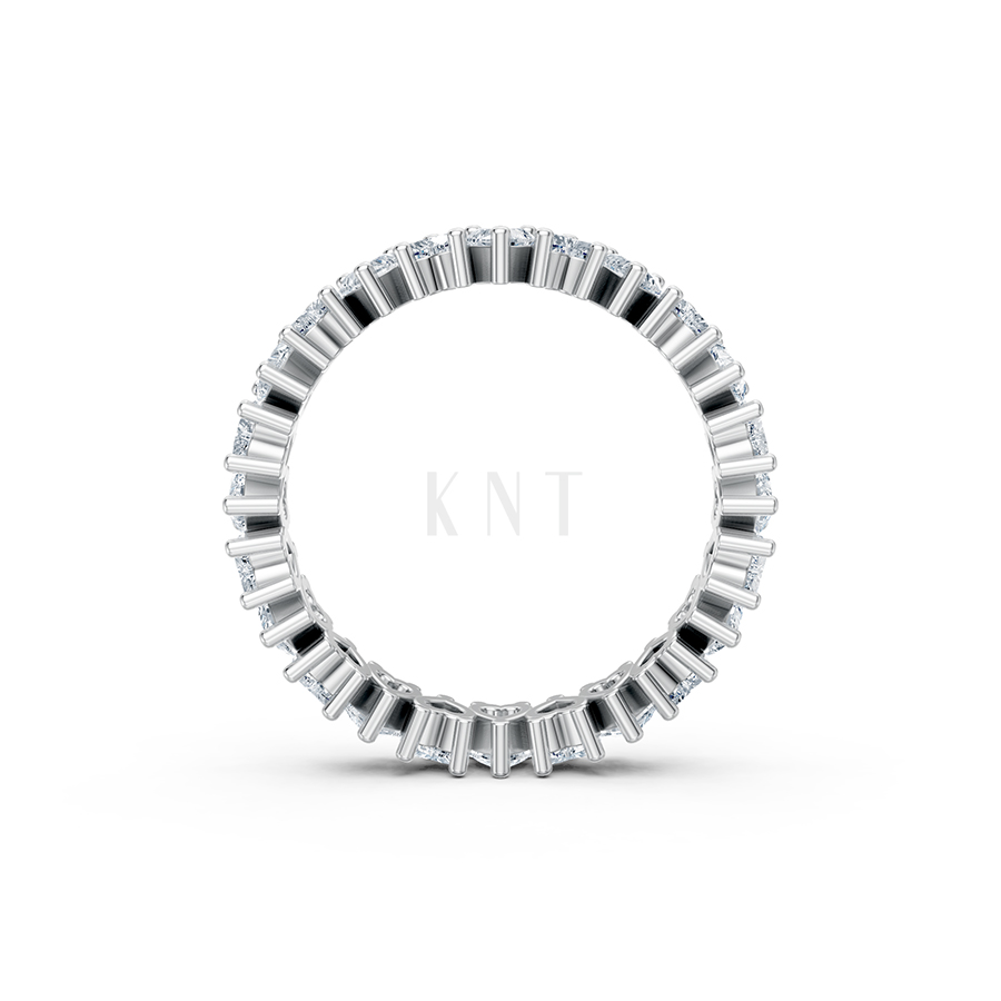 Nhẫn vĩnh cửu VC5 màu vàng trắng White Gold vàng sáng, đường nét sắc sảo, tinh tế