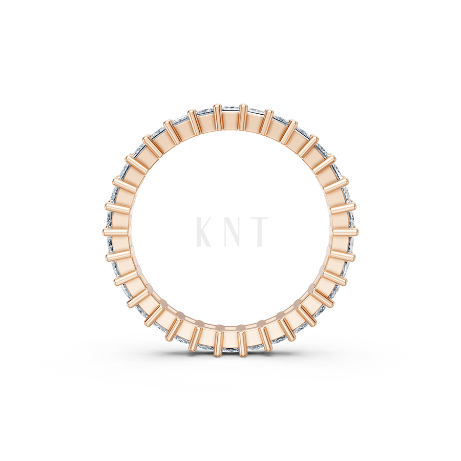 Nhẫn vĩnh cửu VC6 màu vàng hồng Rose Gold vàng đẹp, họa tiết hình học, độc đáo