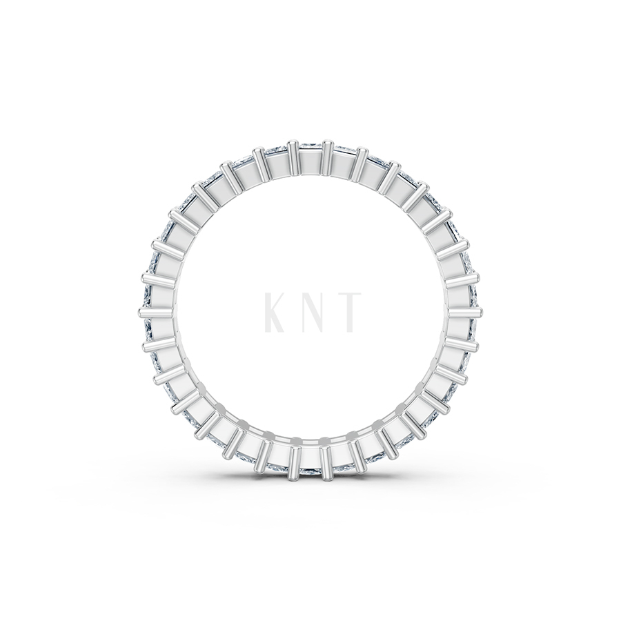 Nhẫn vĩnh cửu VC6 màu vàng trắng White Gold kiểu dáng cá tính, hiện đại