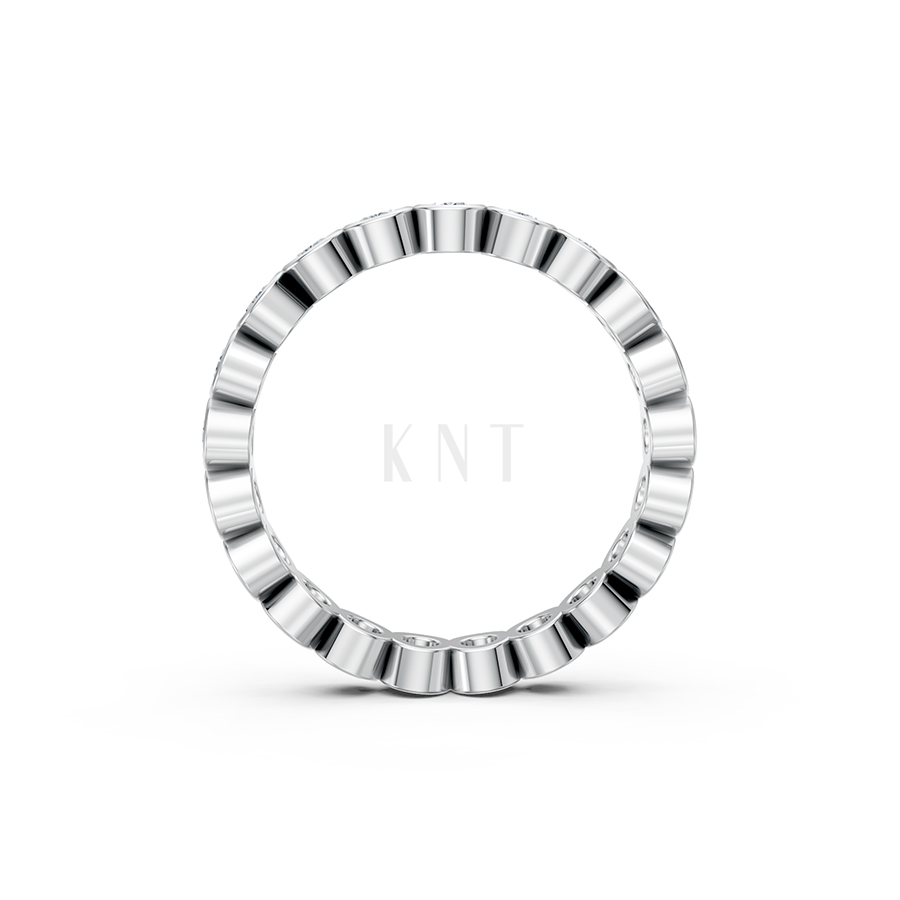 Nhẫn vĩnh cửu VC7 màu vàng trắng White Gold kiểu dáng cá tính, hiện đại