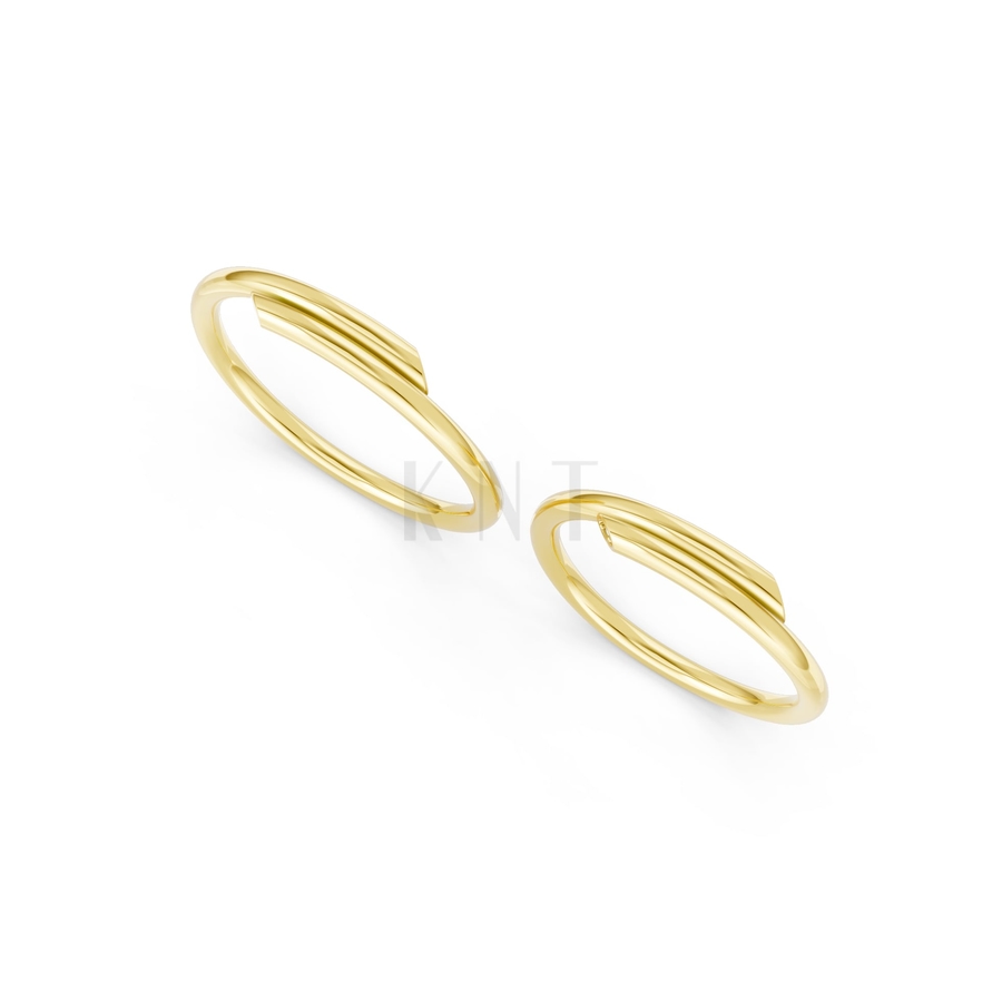 NHẪN CẶP VÀNG CV116 màu Vàng Gold thiết kế phá cách, sang trọng