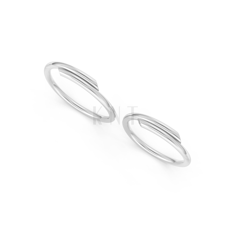 NHẪN CẶP VÀNG CV116 màu vàng trắng White Gold vàng sáng, đường nét sắc sảo, tinh tế