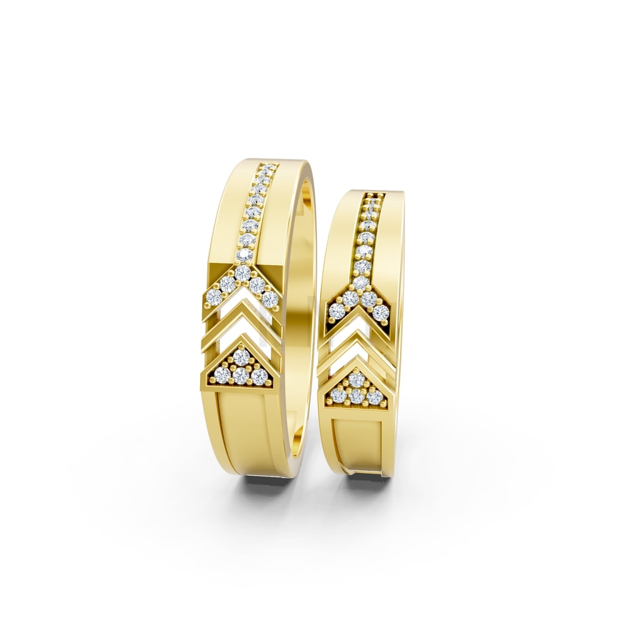 NHẪN CƯỚI A116 màu Vàng Gold vàng 10K/14K/18K/607 cao cấp, thanh lịch